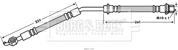 Flexible de frein BORG & BECK BBH7728