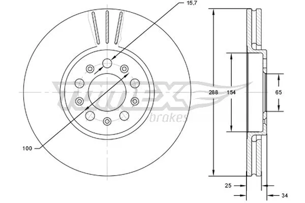 Disque de frein TOMEX Brakes TX 72-04