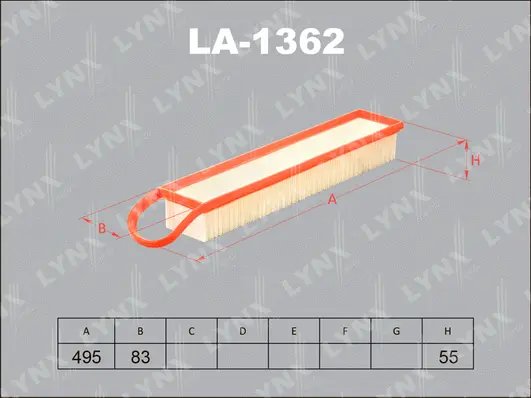 Filtre à air LYNXAUTO LA-1362
