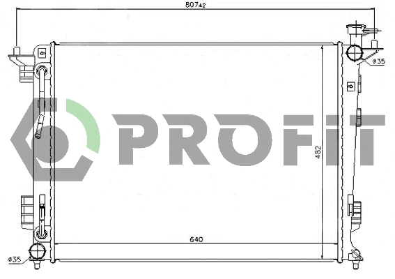 Radiateur, refroidissement du moteur PROFIT PR 2909A1
