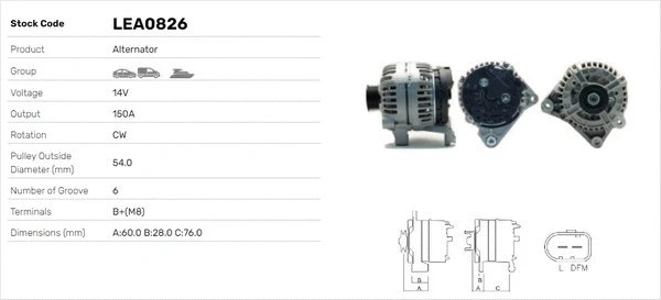Alternateur LUSA LEA0826