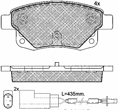 Kit de plaquettes de frein, frein à disque BSF 10833