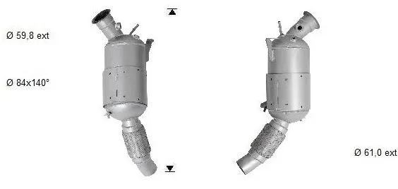 Filtre à particules / à suie, échappement VEGAZ GmbH BK-895