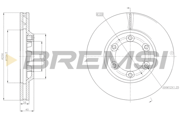 Disque de frein BREMSI CD7946V