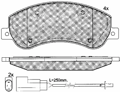 Kit de plaquettes de frein, frein à disque BSF 10831
