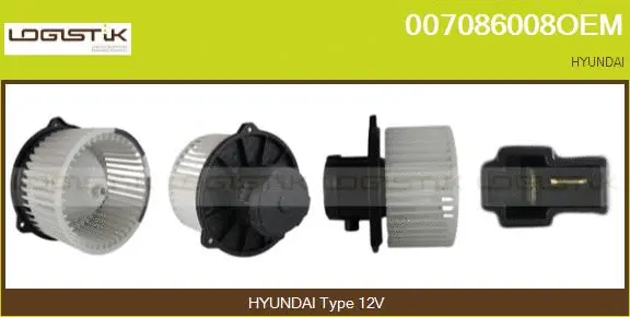 Pulseur d'air habitacle LGK 007086008OEM
