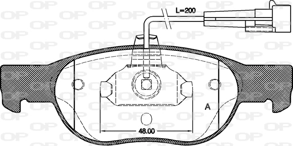 Kit de plaquettes de frein, frein à disque OPEN PARTS BPA0588.11