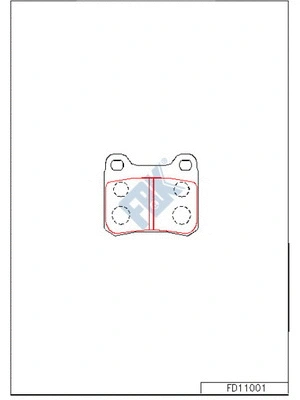 Kit de plaquettes de frein, frein à disque FBK FD11001