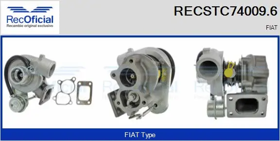 Turbocompresseur, suralimentation RECOFICIAL RECSTC74009.6