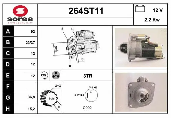 Démarreur STARTCAR 264ST11