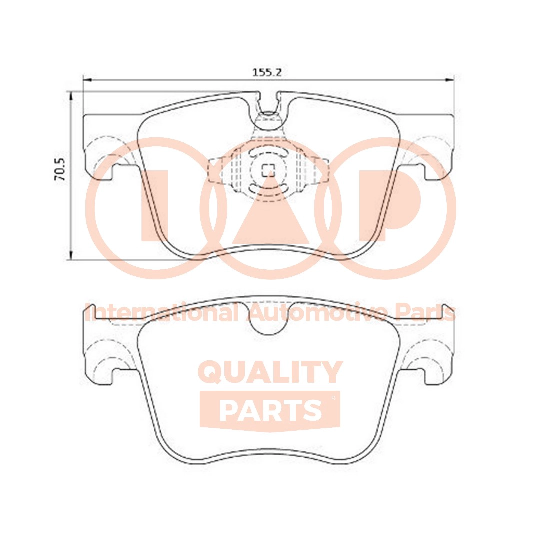 Kit de plaquettes de frein, frein à disque IAP QUALITY PARTS 704-52030P