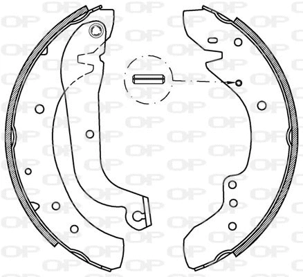 Jeu de mâchoires de frein OPEN PARTS BSA2201.00