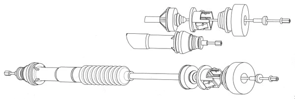 Tirette à câble, commande d'embrayage CEF PU01155