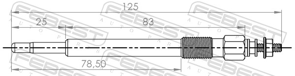 Bougie de préchauffage FEBEST 29642-002