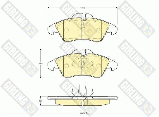 Kit de freins, frein à disques GIRLING 6411682