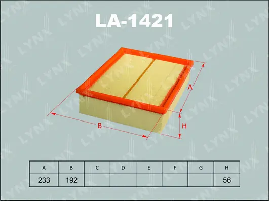 Filtre à air LYNXAUTO LA-1421