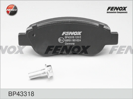 Kit de plaquettes de frein, frein à disque FENOX BP43318