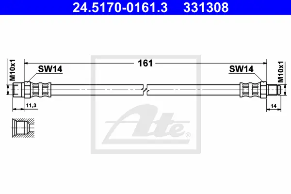 Flexible de frein ATE-APAC 24.5170-0161.3