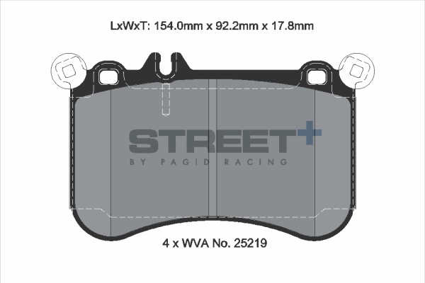 Kit de plaquettes de frein, frein à disque PAGID Racing T8116SP2001