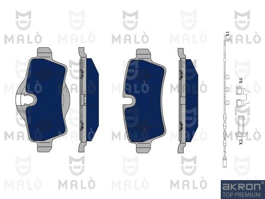 Kit de plaquettes de frein, frein à disque AKRON-MALÒ 1050141