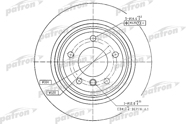 Disque de frein PATRON PBD2783