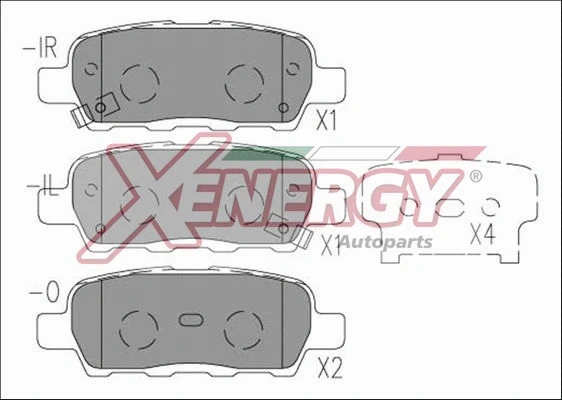 Kit de plaquettes de frein, frein à disque AP XENERGY X40987
