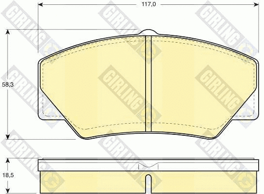 Kit de plaquettes de frein, frein à disque GIRLING 6103493