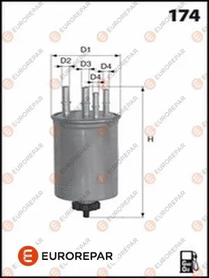 Filtre à carburant EUROREPAR 1643631280