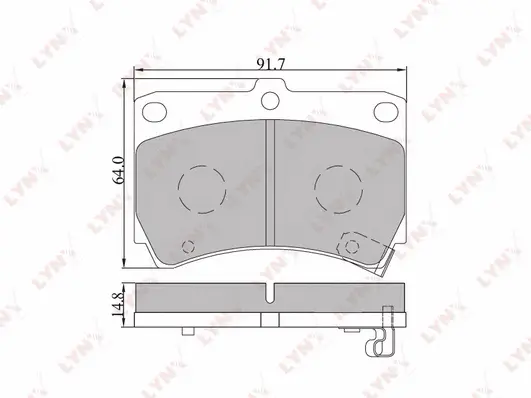 Kit de plaquettes de frein, frein à disque LYNXAUTO BD-5105