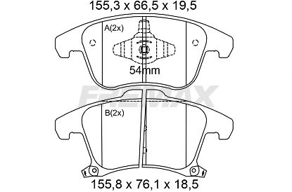 Kit de plaquettes de frein, frein à disque FREMAX FBP-0001
