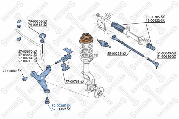 Rotule de suspension STELLOX 52-00285-SX
