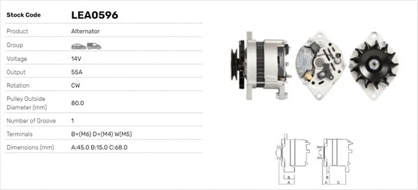 Alternateur LUSA LEA0596