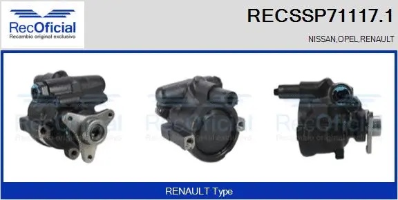 Pompe hydraulique, direction RECOFICIAL RECSSP71117.1