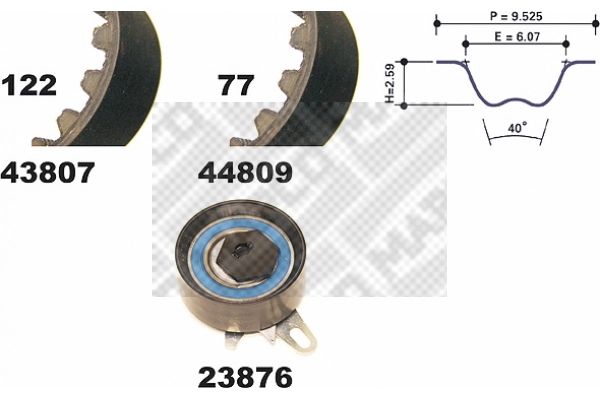Kit de courroie crantée MAPCO 73809