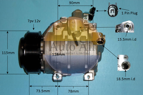Compresseur, climatisation AUTO AIR GLOUCESTER 14-1291