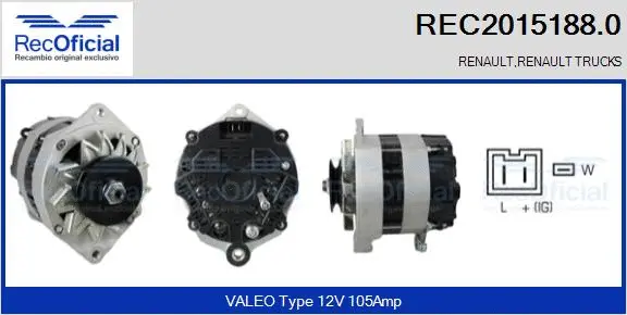 Alternateur RECOFICIAL REC2015188.0