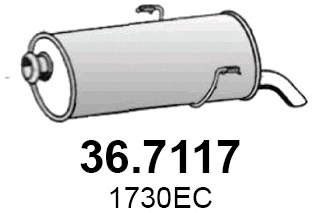 Silencieux arrière ASSO 36.7117