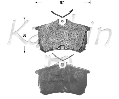 Kit de plaquettes de frein, frein à disque KAISHIN FK5109