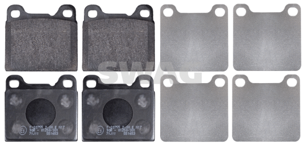 Kit de plaquettes de frein, frein à disque SWAG 55 91 6231