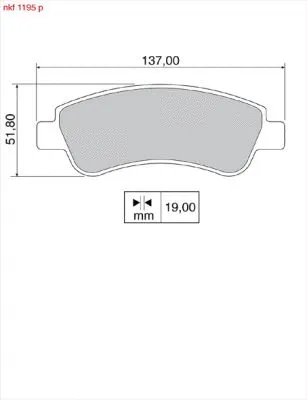 Kit de plaquettes de frein, frein à disque NAKATA NKF 1195P