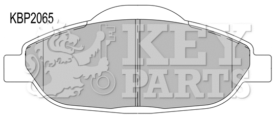 Kit de plaquettes de frein, frein à disque KEY PARTS KBP2065