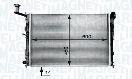 Radiateur, refroidissement du moteur MAGNETI MARELLI - BR 8MK376754521