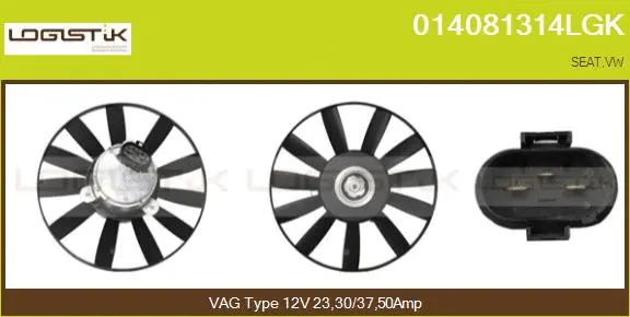 Ventilateur, refroidissement du moteur LGK 014081314LGK