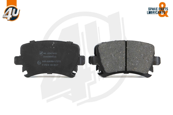 Kit de plaquettes de frein, frein à disque 4U Autoparts 22474VV
