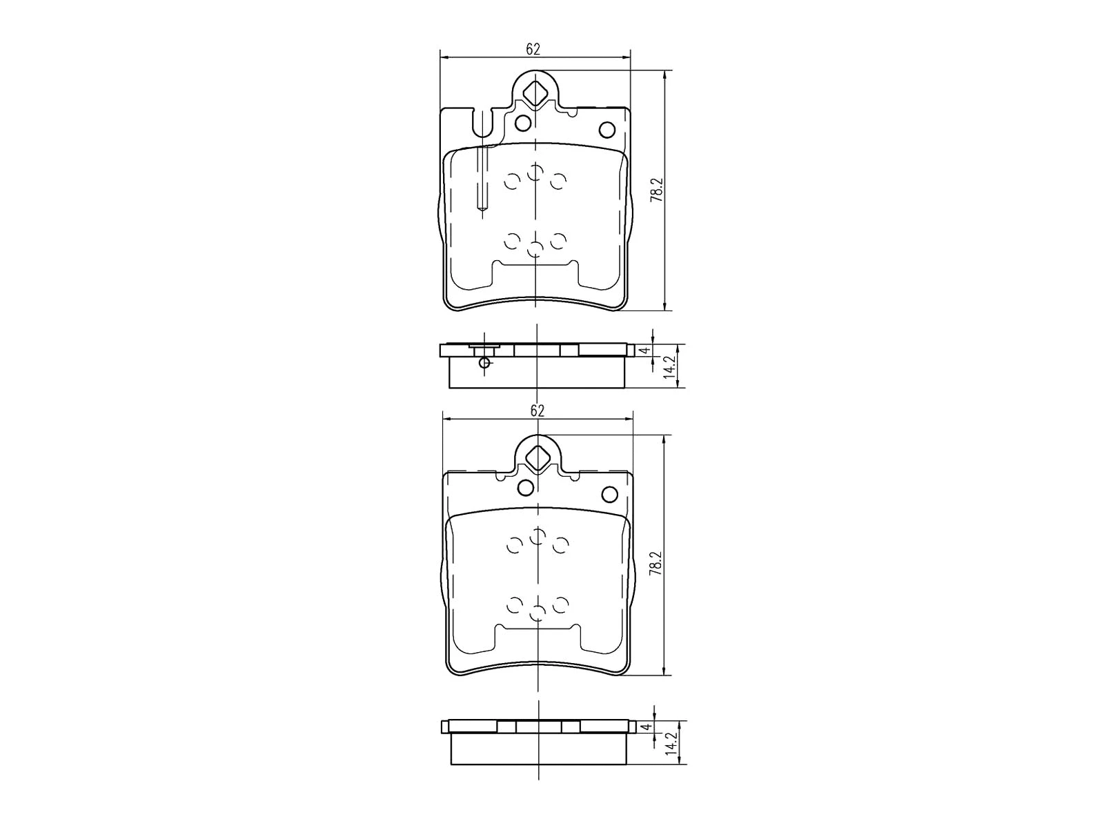 Kit de plaquettes de frein, frein à disque A.Z. Meisterteile AZMT-44-022-1058