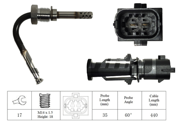 Capteur, température des gaz LEMARK LXT296