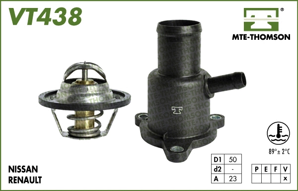 Thermostat, liquide de refroidissement MTE-THOMSON VT438.89