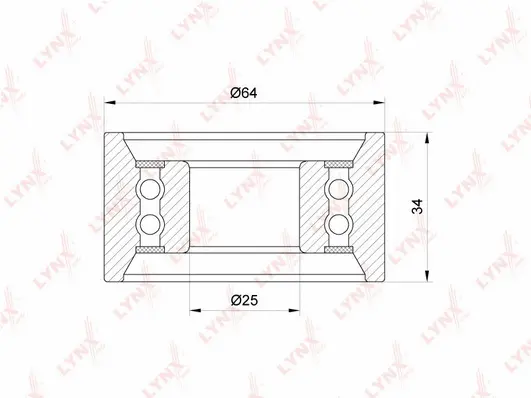 Poulie de tension, courroie crantée LYNXAUTO PB-1321