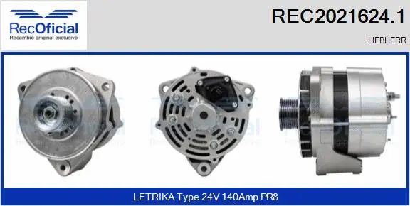 Alternateur RECOFICIAL REC2021624.1