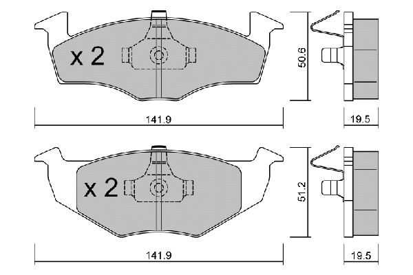 Kit de plaquettes de frein, frein à disque AISIN BPVW-1031
